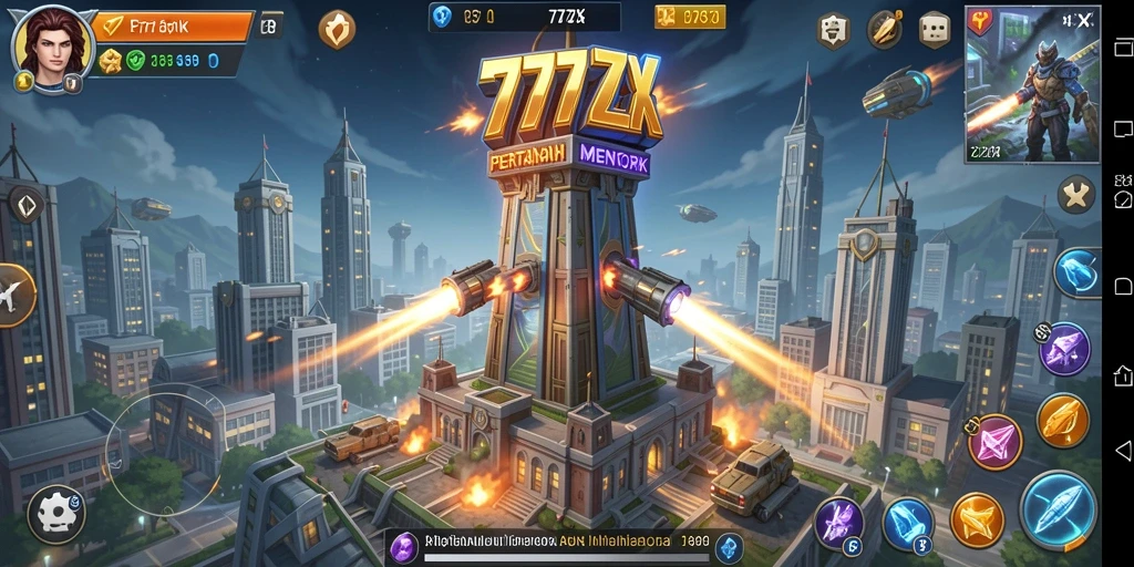 Gameplay seru dari 777ZX menampilkan strategi dan taktik dalam Tower Defense.