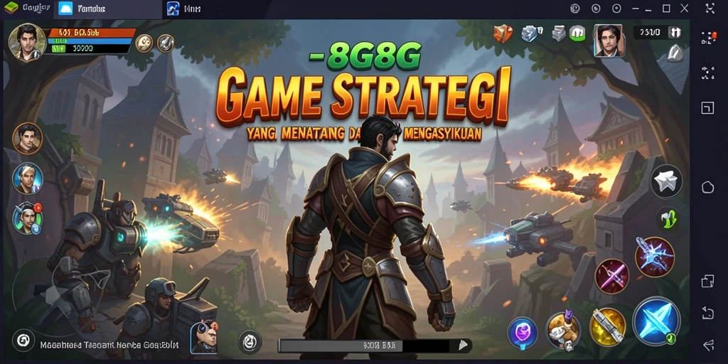 Tampilan gameplay menegangkan dan strategis di dalam 8G8G.