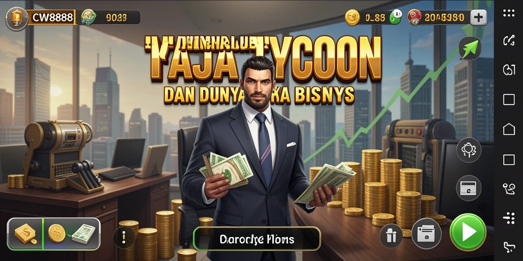 Screenshot CW8888 menampilkan pengalaman gameplay Tycoon yang menarik.