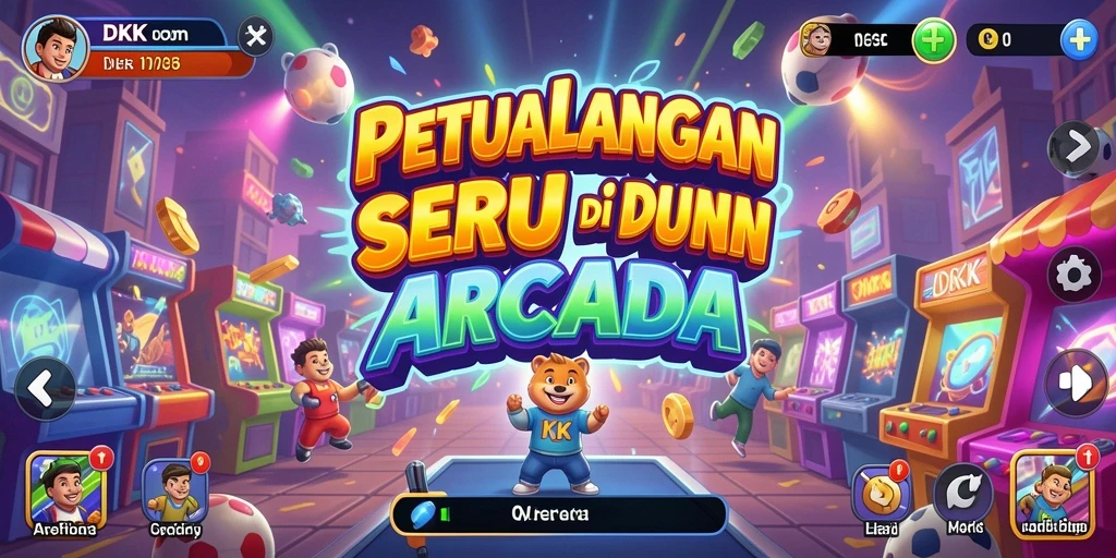 Screenshot menampilkan aksi seru dalam permainan Arcade DKK.