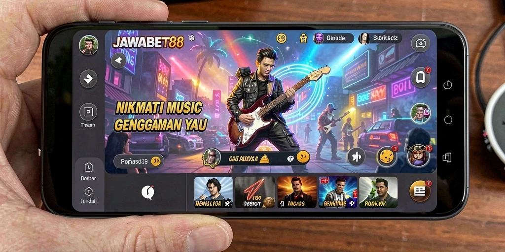 Gameplay JAWABET88 yang seru dengan fitur musik interaktif.