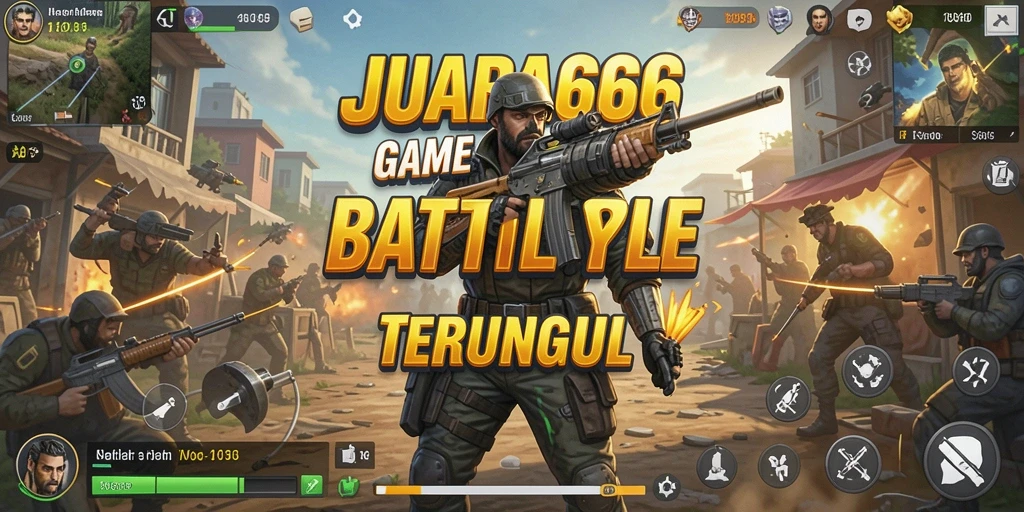 Screenshot JUARA666 menampilkan aksi pertarungan intens dalam mode Battle Royale.