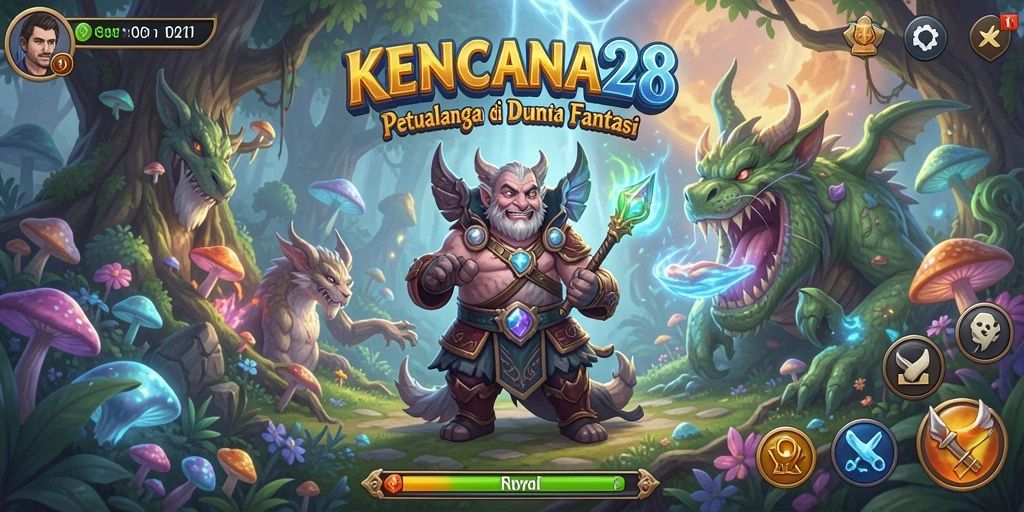 Tangkapan layar dari gameplay KENCANA28 yang penuh petualangan.