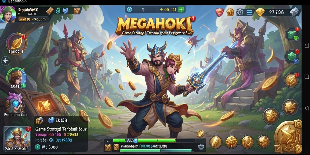 Tampilan seru dalam gameplay SLG MEGAHOKI.