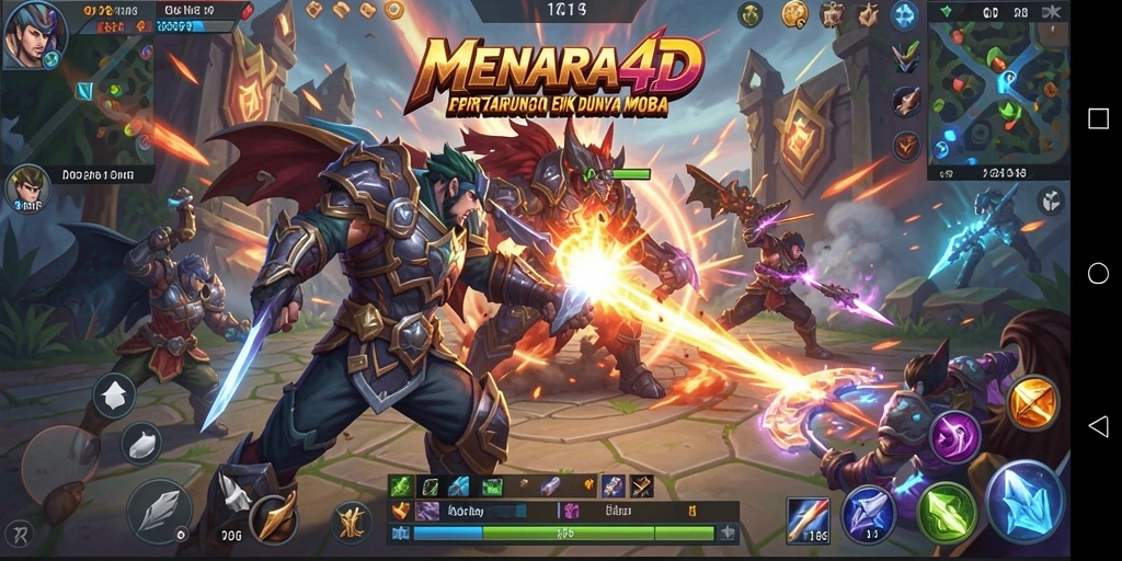 Tampilan seru dari gameplay MENARA4D yang penuh aksi.