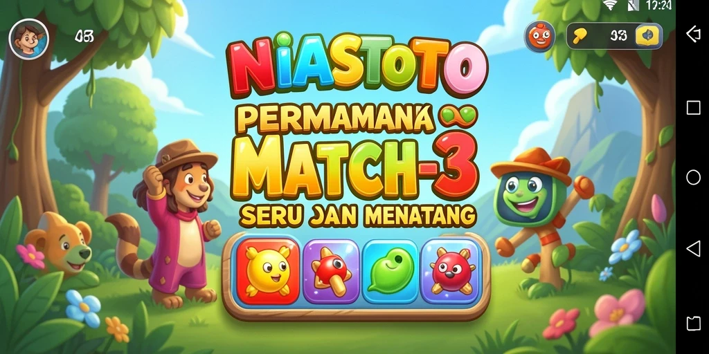 Tampilan gameplay NIASTOTO yang penuh warna dan seru.