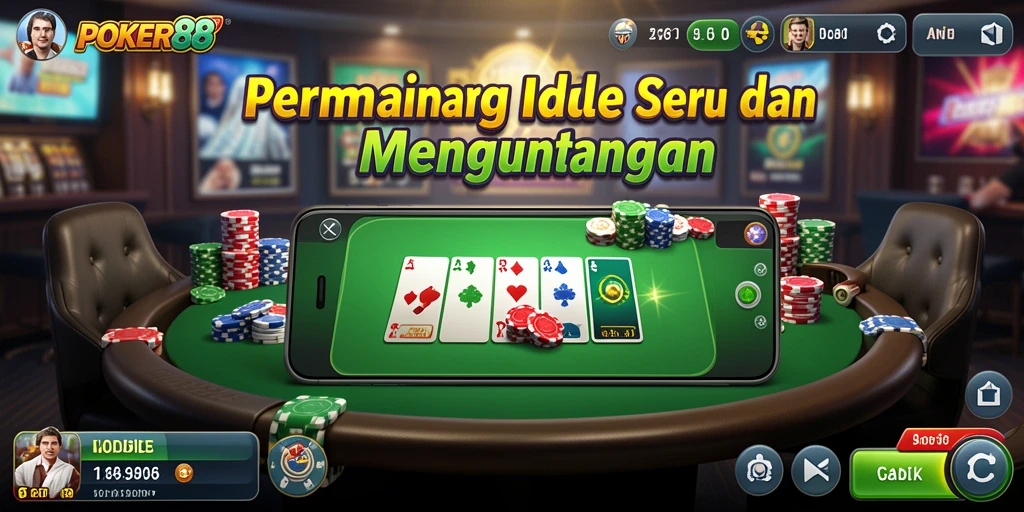 Screenshot POKER88 menampilkan gameplay menarik dalam mode Idle.