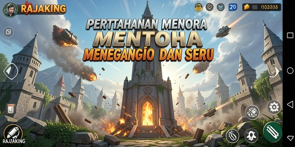 Gameplay menara pertahanan yang mendebarkan dan menantang.