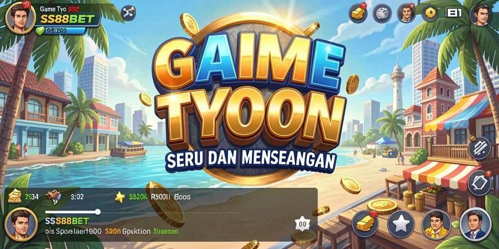 Menampilkan gameplay Tycoon yang menarik dan interaktif.