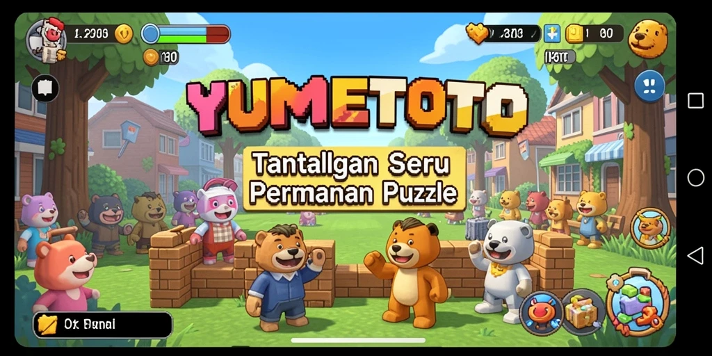 Tampilan gameplay seru YUMETOTO yang menantang teka-teki.